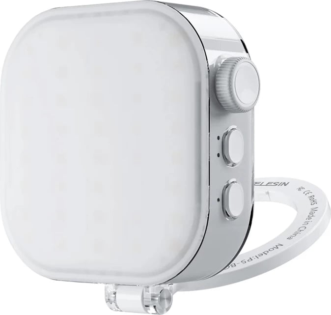 Dritë selfie Telesin P5-BGD-03, 2000 mAh, CCT 2500K-9000K, RGB 360°, USB-C, me mbajtës telefoni