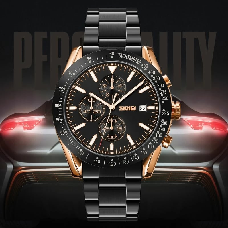 Orë dore për meshkuj Skmei, e zezë