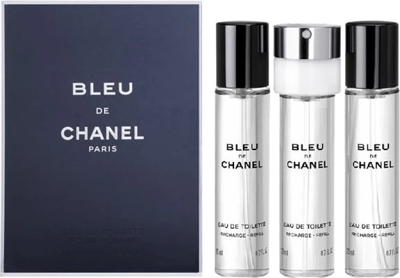Eau de Toilette për meshkuj Chanel Bleu de Chanel set 3x20ml