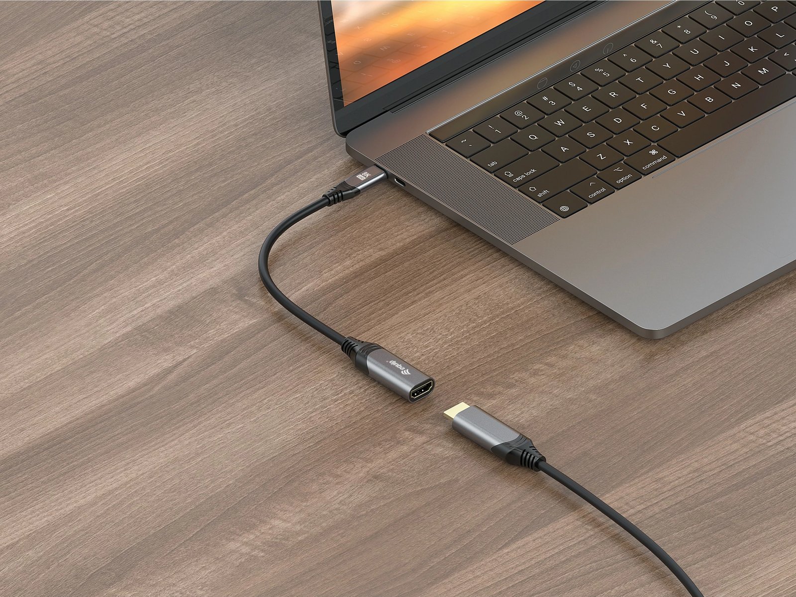 Adapter USB-C në HDMI 2.1 Equip, 8K/30Hz, 0.15m, zi/gri