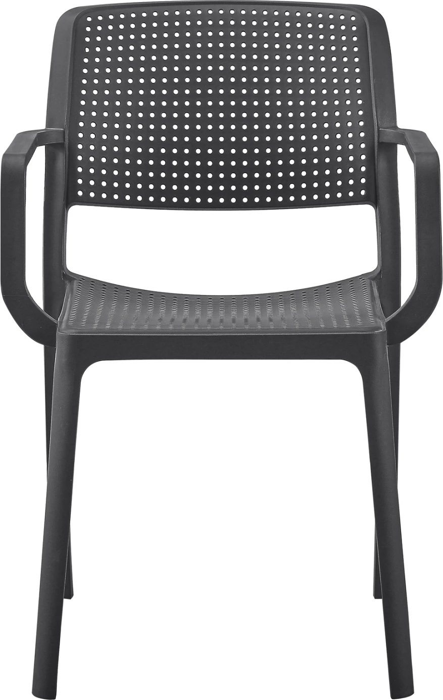 Karrige për jashtë COMFEE FH6102.02 polipropileni, ngjyrë e zezë, 54x57x83H cm
