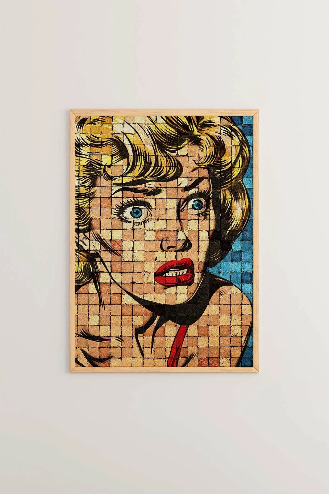 Pikturë dekorative me kornizë, Wallity, Popmosaic16, shumëngjyrëshe, 33x48cm