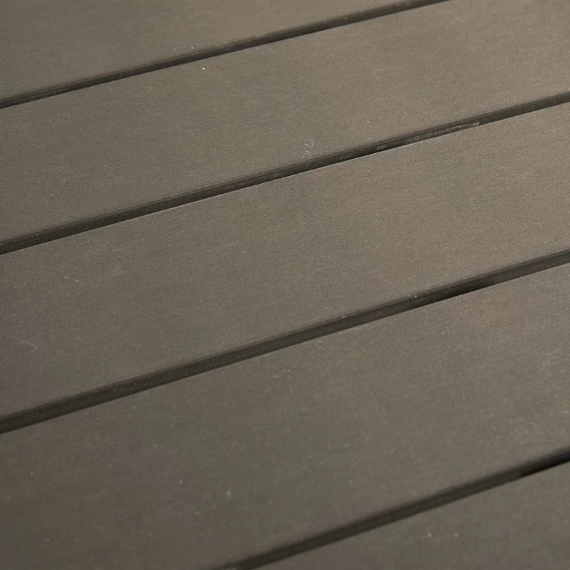 Tavolinë alumini dhe kompensatë, ngjyrë antracit, D120x74cm