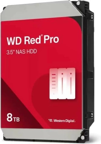Kasë HDD Western Digital Red Pro WD8005FFBX, 8TB, 3.5", SATA III, e kuqe