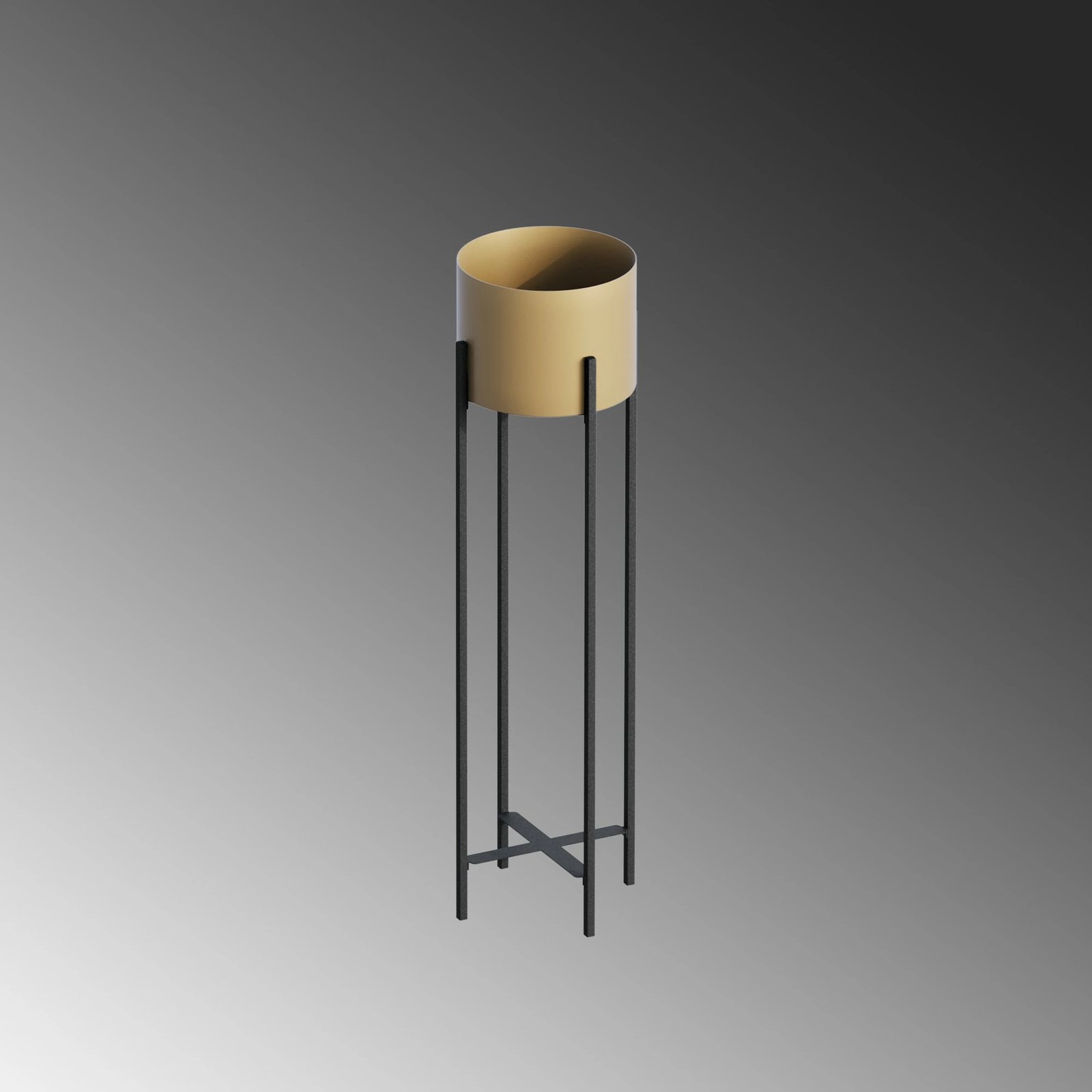 Vazo dekorative, ngjyrë e zezë dhe ari, Evila Originals, GED-025-A