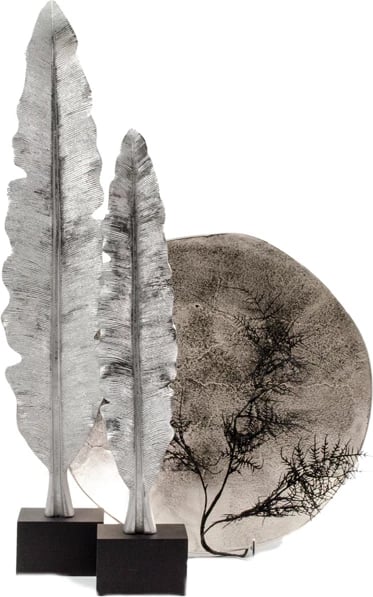 Dekor pendë, polirezina, dru, ngjyrë argjendi, 11x11x58 cm Dekor pendë, polirezina, dru, ngjyrë argjendi, 11x11x58 cm