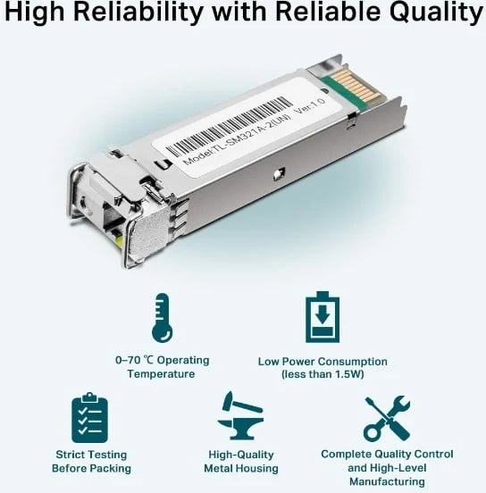 Modul transceiver rrjeti TP-Link TL-SM321A, Fiber optic, 1250 Mbit/s, SFP