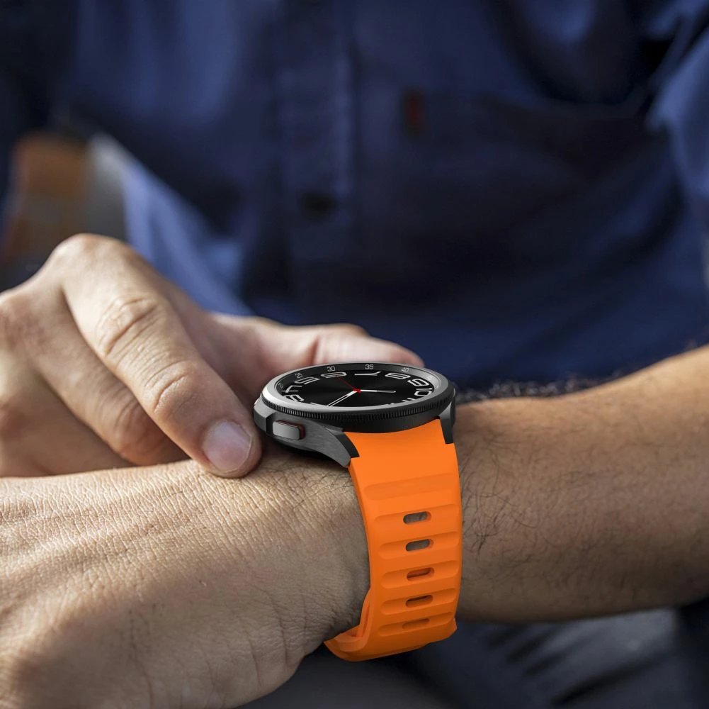 Rrip silikoni për smartwatch Tech-Protect për Samsung Galaxy Watch 4/5/5 Pro/6/7/FE, Portokalli