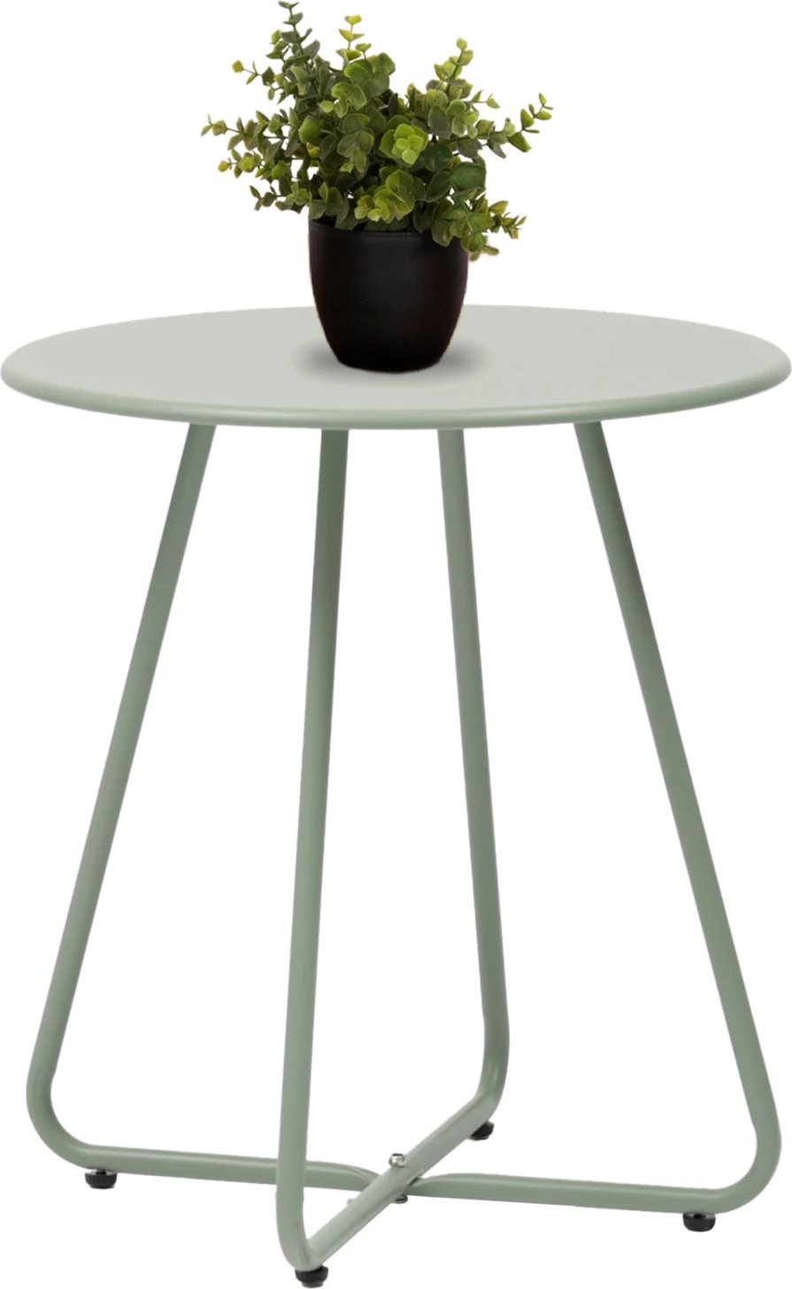 Tavolinë anësore rrethore SAMMON FH6271.06 metalike, ngjyrë fistik Φ45x50Hcm