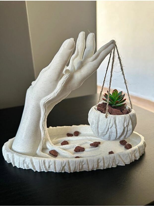 Statujë dekorative dorë, ngjyrë e bardhë, Evila Originals, 22x10x17cm