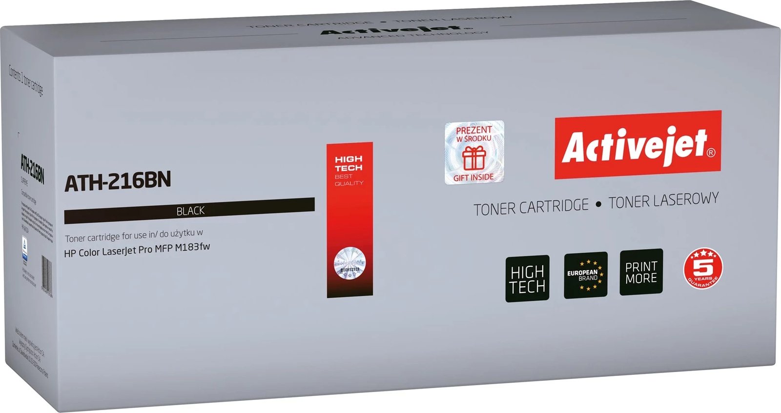 Toner Activejet ATH-216BN për printer HP, Zëvendësim për HP 216A W2410A, i zi