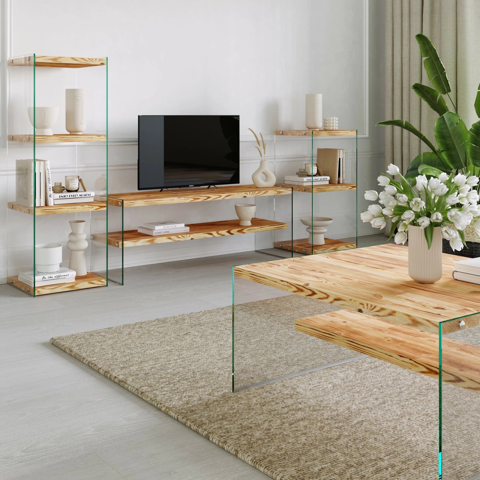 Komodë TV Hanah Home, Niagara 1004, ngjyrë lisi