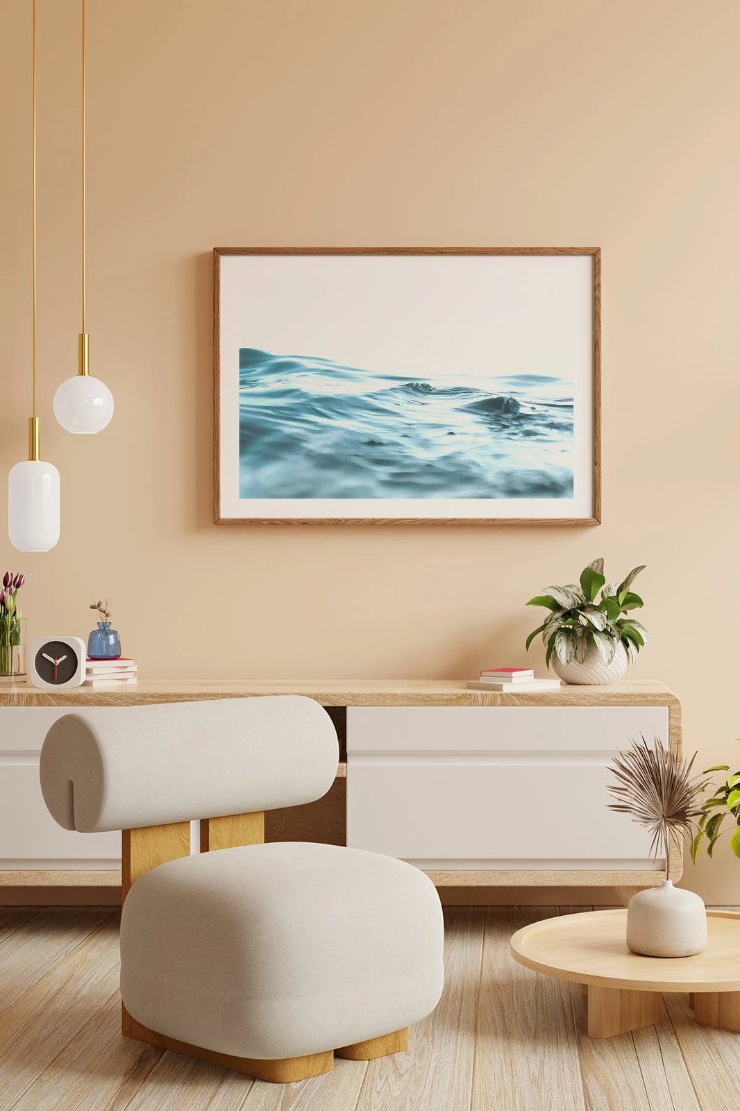 Pikturë dekorative me kornizë, Wallity, Lmnmdlkahve49, shumëngjyrëshe, 33x48cm