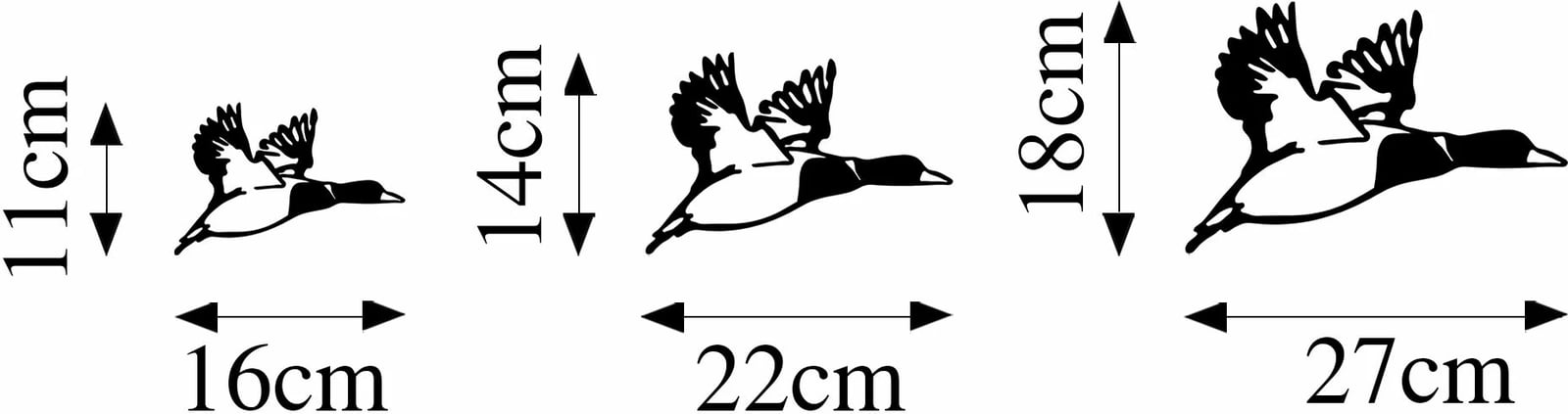 Aksesor dekorativ metalik për mur, rosat, Wallity, 3 copë, 290