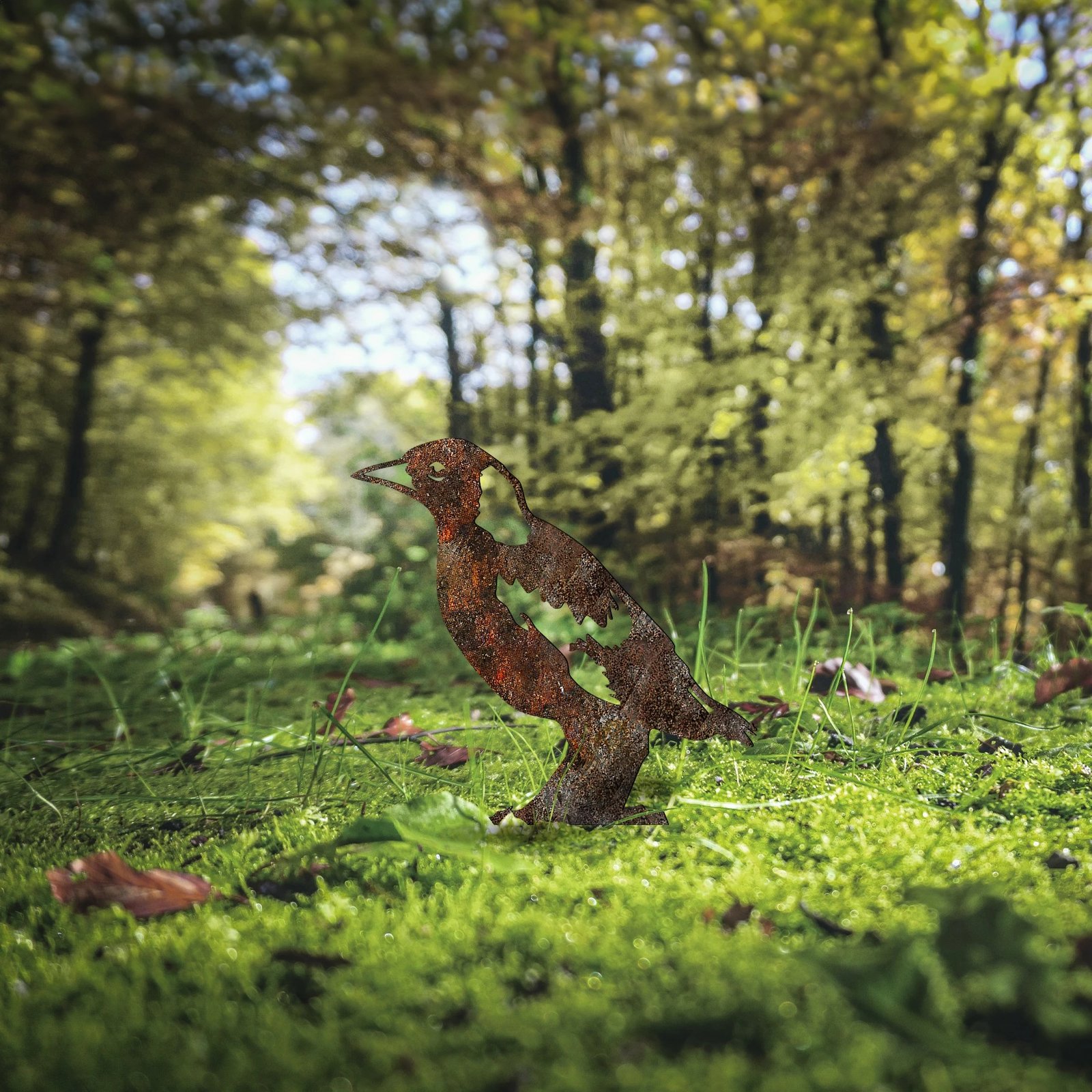 Objekt dekorativ për kopsht, zog, Aberto Design, shumëngjyrësh, 37x23cm