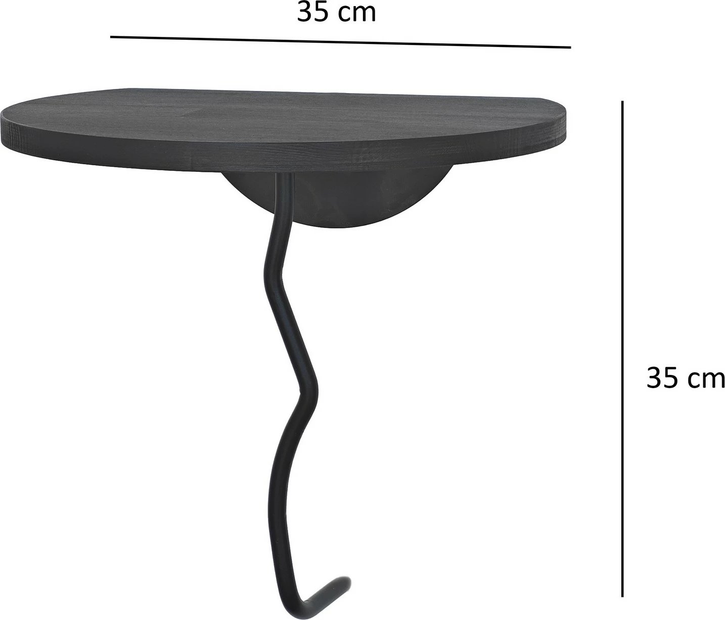 Raft muri Skye Decor Leo, i zi, antracit