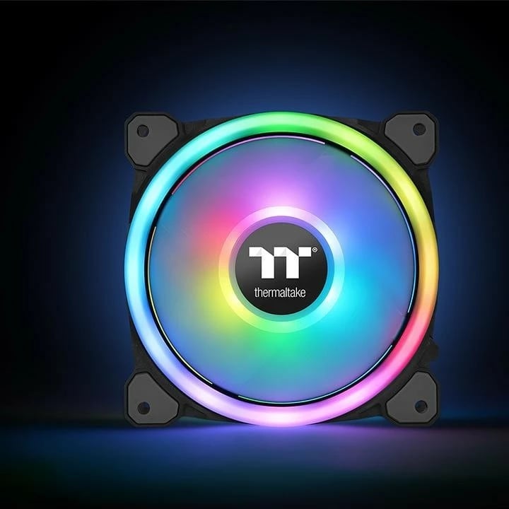 Ventilatorë RGB për kasë Thermaltake Riing Trio 12, set 3x120mm, 500-1400 RPM, RGB