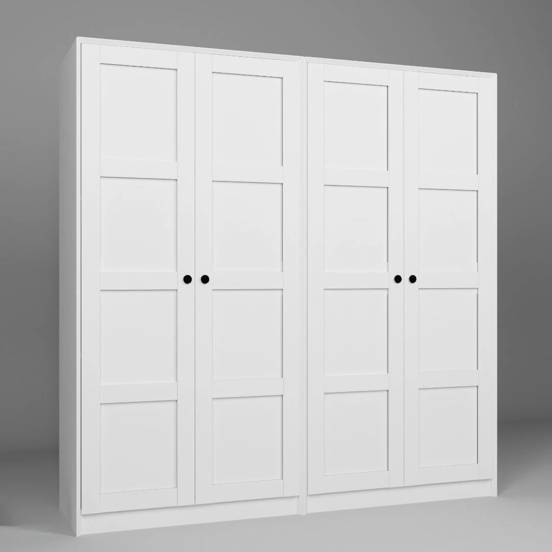 Dollap për rroba, ngjyrë e bardhë, Skye Decor Lucas 1600-86, 188x190x60cm