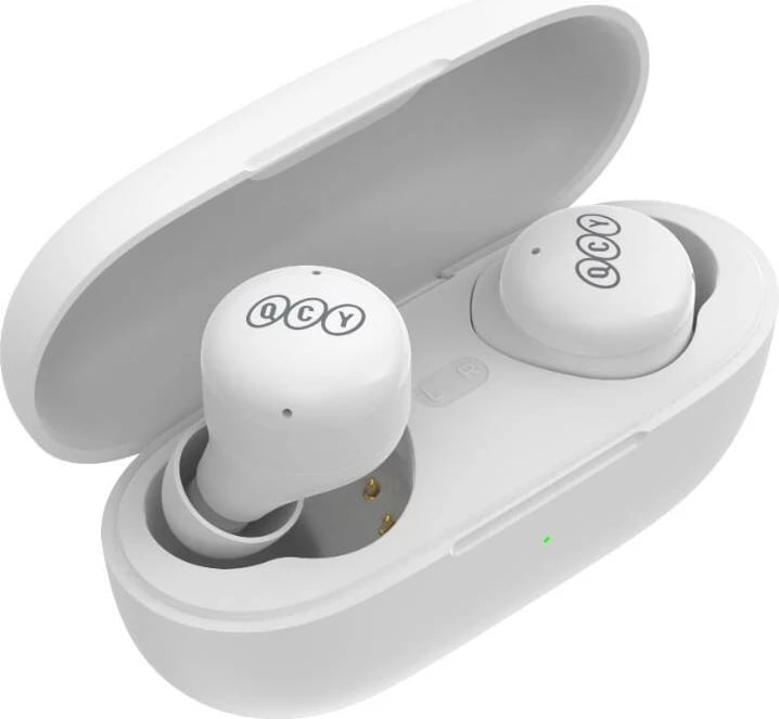Kufje pa tela QCY T17, TWS, Bluetooth 5.1, të bardha