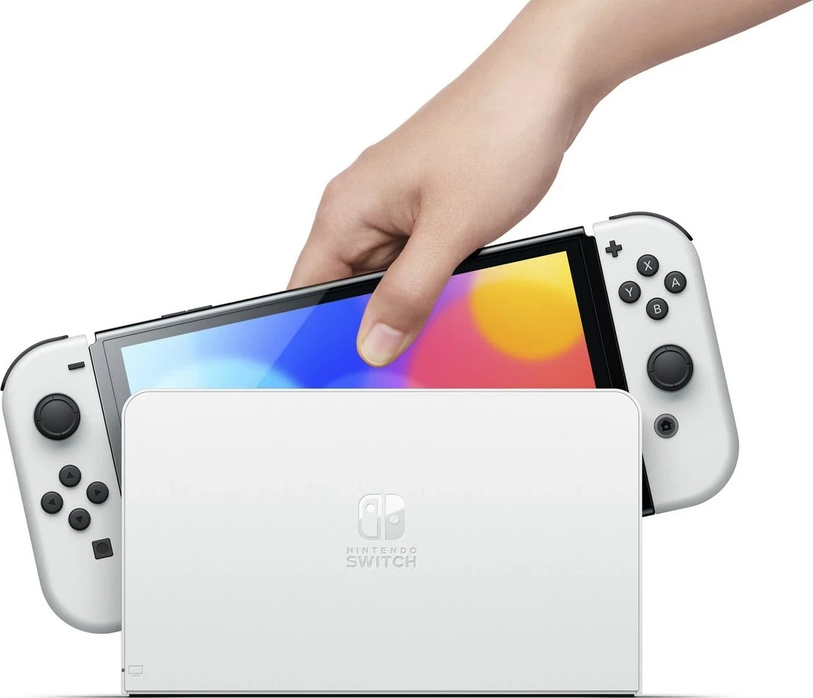 Konzolë portabile Nintendo Switch OLED, 7", 64 GB, Wi-Fi, E bardhë