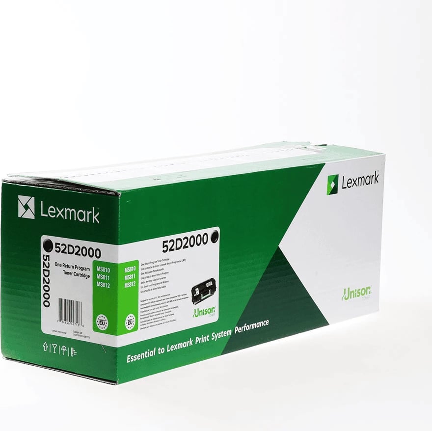 Toner, Lexmark 52D2000, rendiment 6000 faqe, i zi