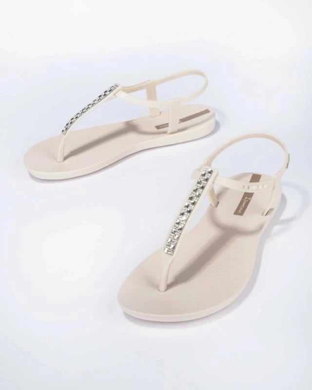 Sandale flip-flop për femra Ipanema, bezhë