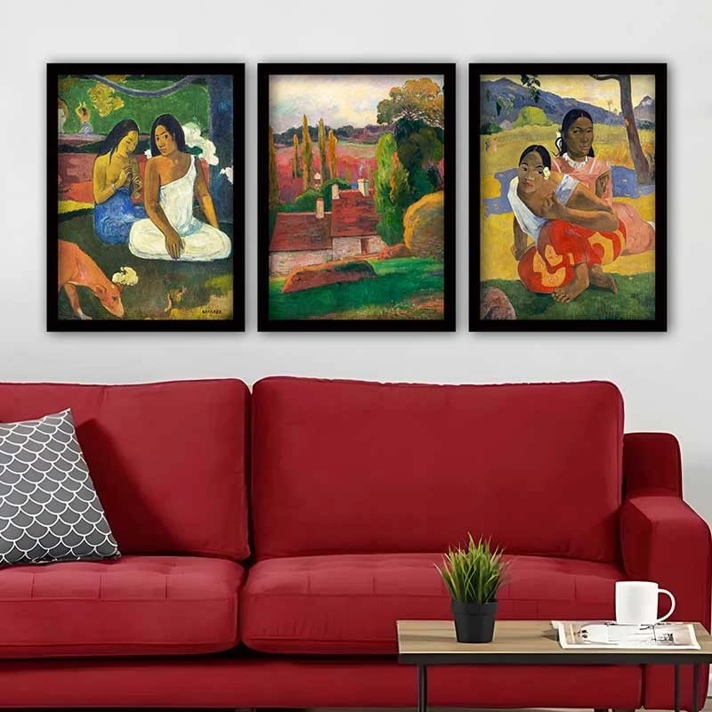 Pikturë dekorative me kornizë (3 copë), Wallity, 3SC_UN1233897_3545