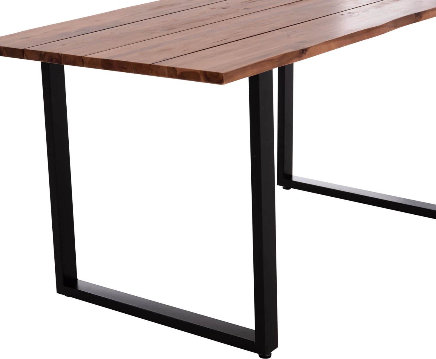 Tavolinë ngrënieje për jashtë, dru akacie, këmbë metalike, 160x80x76cm, FRIGGO FH6375.02