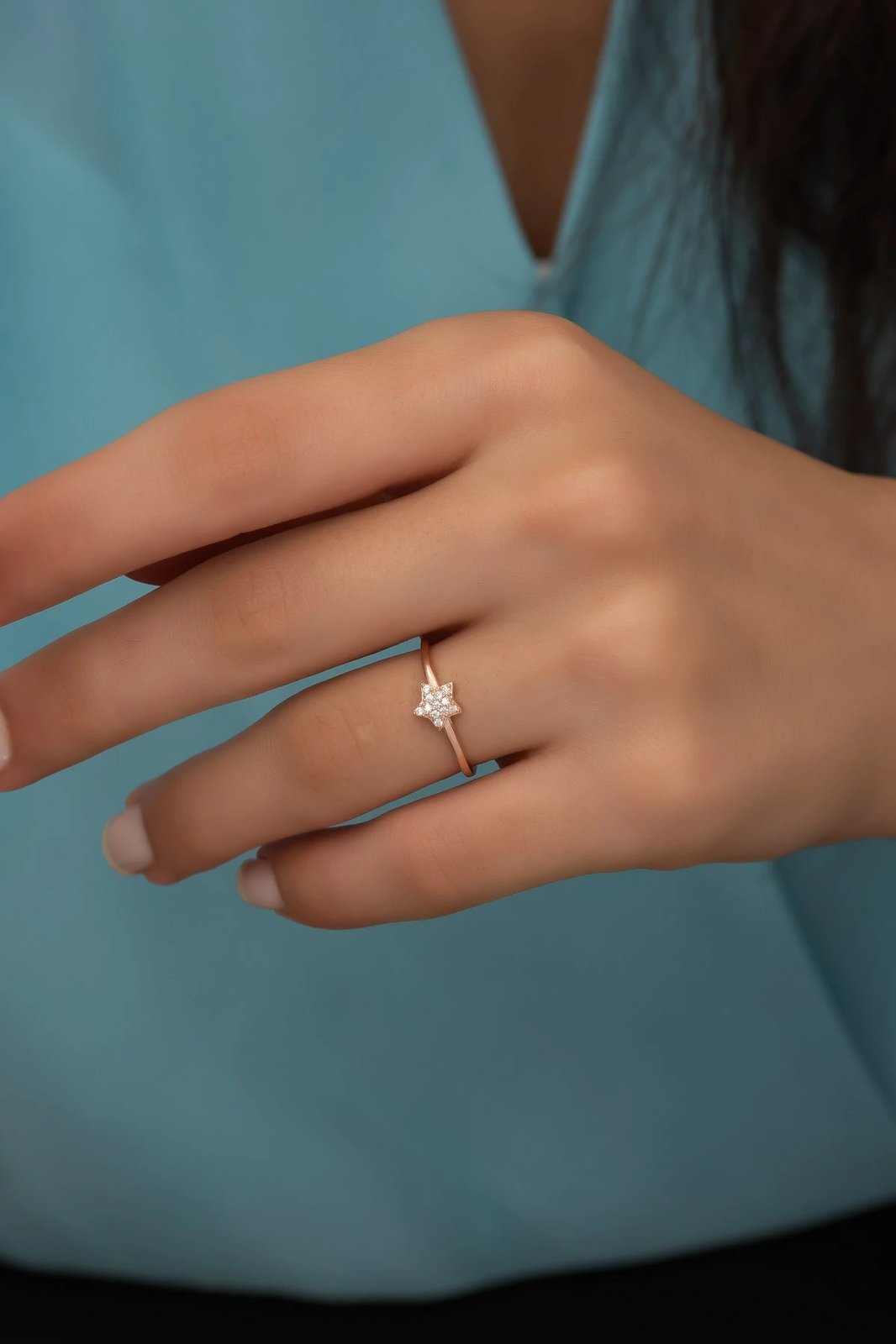 Unazë argjendi Jumeon, ngjyrë rozë ari, NRZ99706