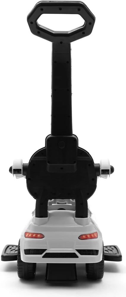 Makinë lodër me shtytje, Baby Mix RACER, me panel tingujsh dhe dorezë udhëzuese, e bardhë