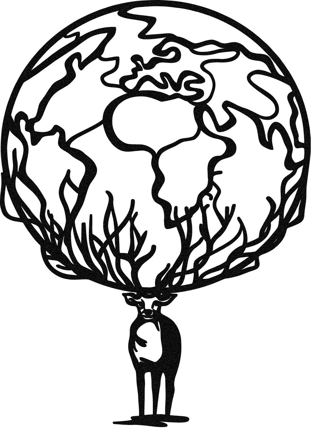 Aksesor dekorativ metalik për mur Wallity, Confused, ngjyrë e zezë, 44x60cm