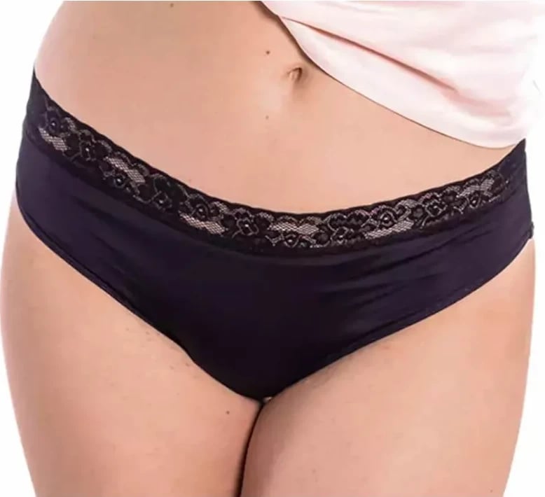 Të brendshme menstruale ENNA Classic për ditë, e zezë, T-L-XXL