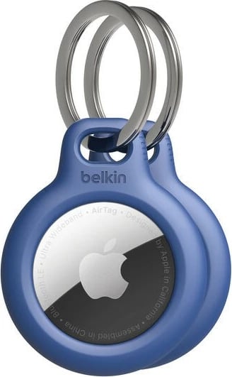 Mbajtëse çelësash Belkin për AirTag, set 2 copë, Kaltër