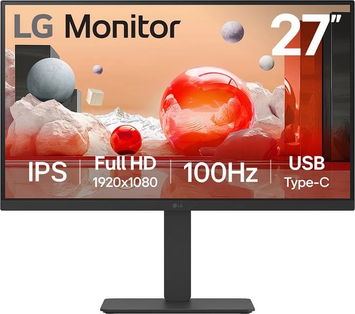 Monitor, LG, 27BA750-B.AEU, 27" Full HD 100Hz IPS, USB Type-C, e zezë