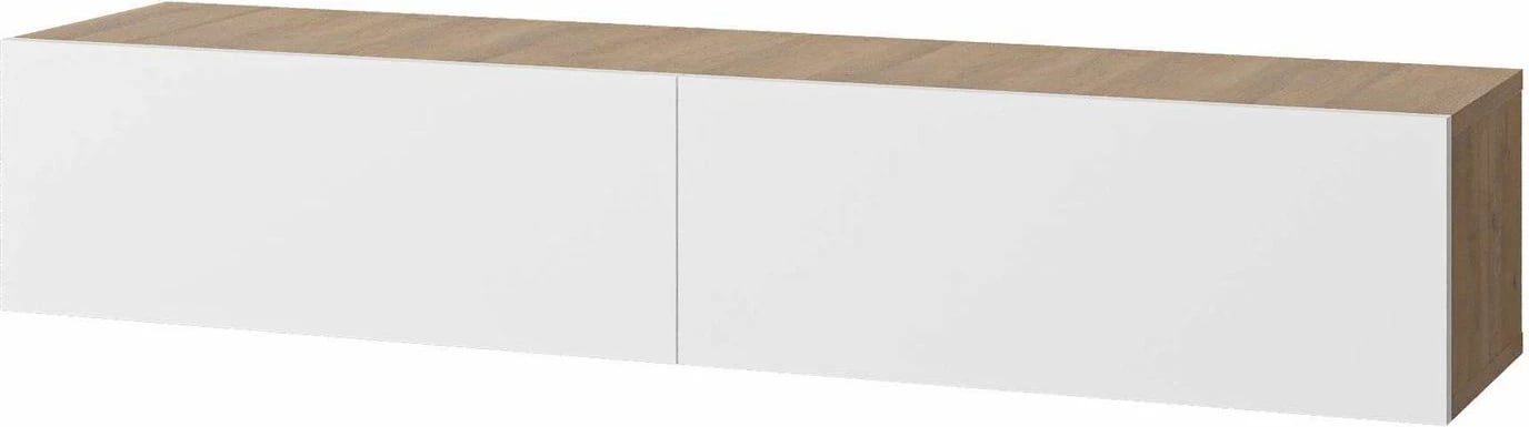 Komodë TV Francy 135, ngjyrë lis safir dhe e bardhë, Skye Decor