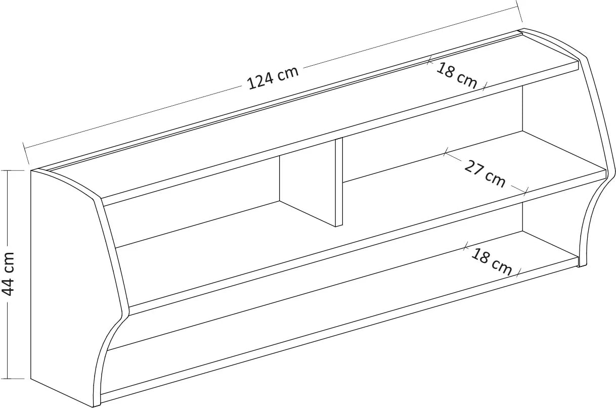 Komodë TV, ngjyrë e bardhë, Skye Decor, Sofya