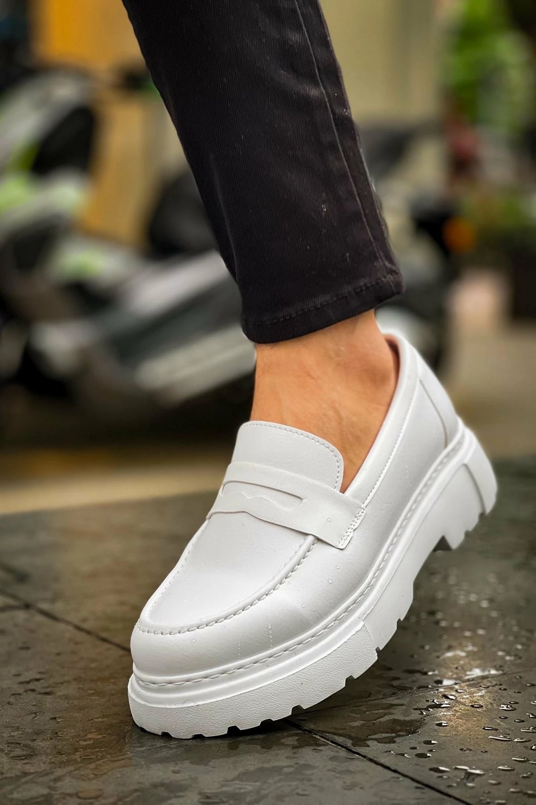 Këpucë për meshkuj, Chekich 2417 FBT White Men Loafer