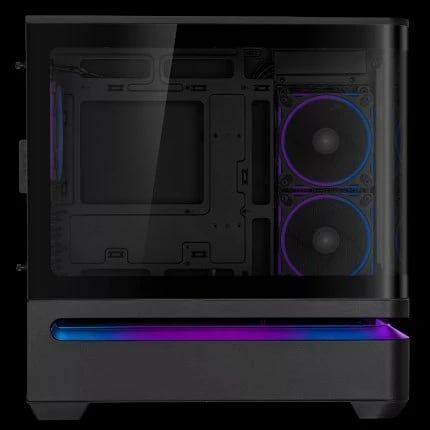 Kasë ASUS PRIME AP202 TG ARGB, e zezë