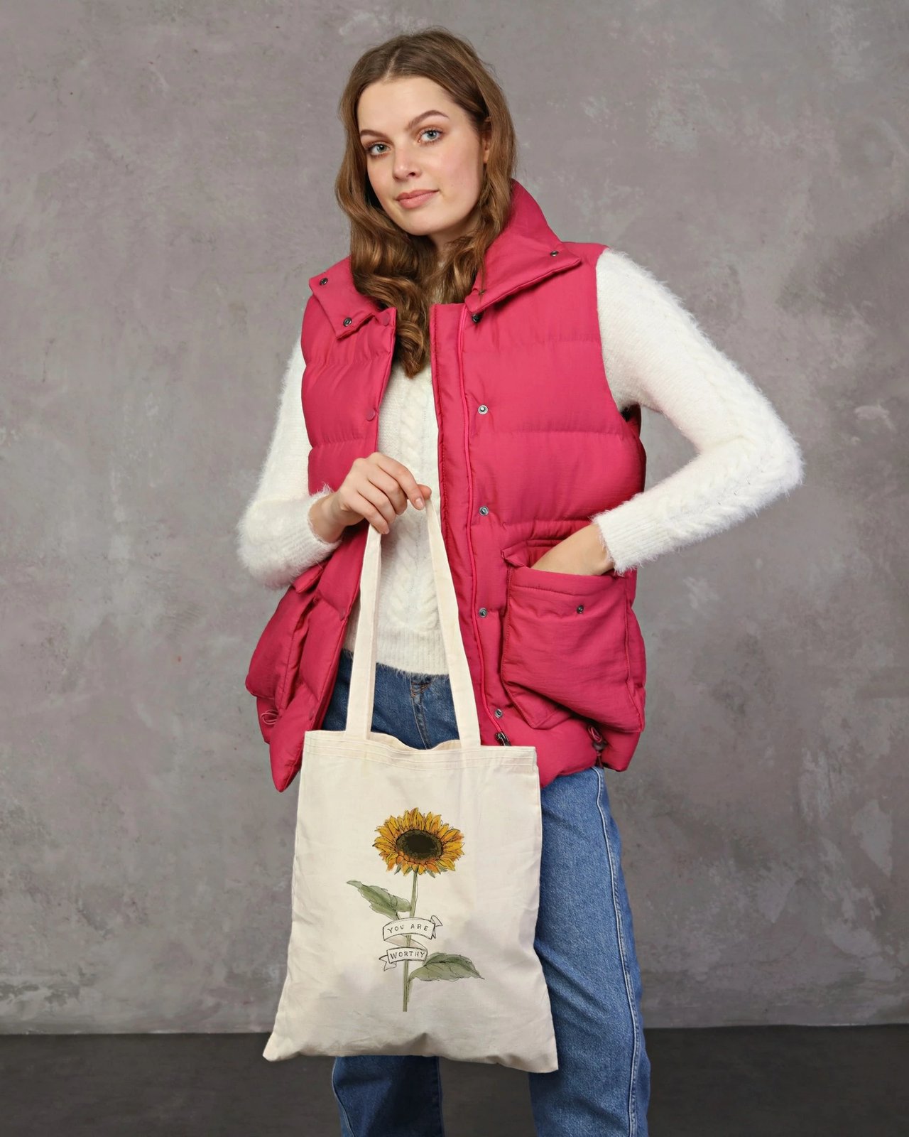 Çantë tote Zoozie Bags, krem, 35x40cm, 0482