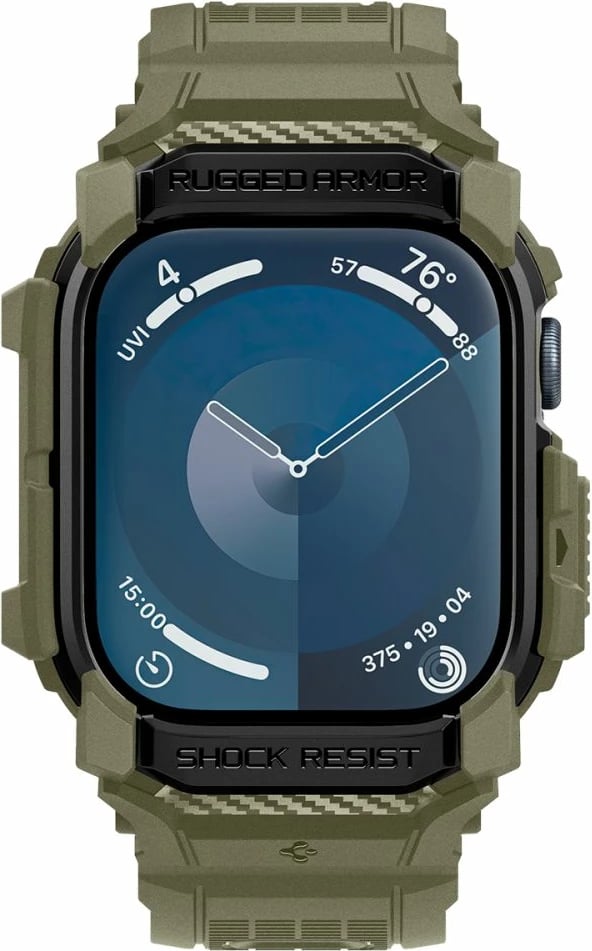 Rrip Spigen Rugged Armor Pro për Apple Watch 10, 46MM, i gjelbër