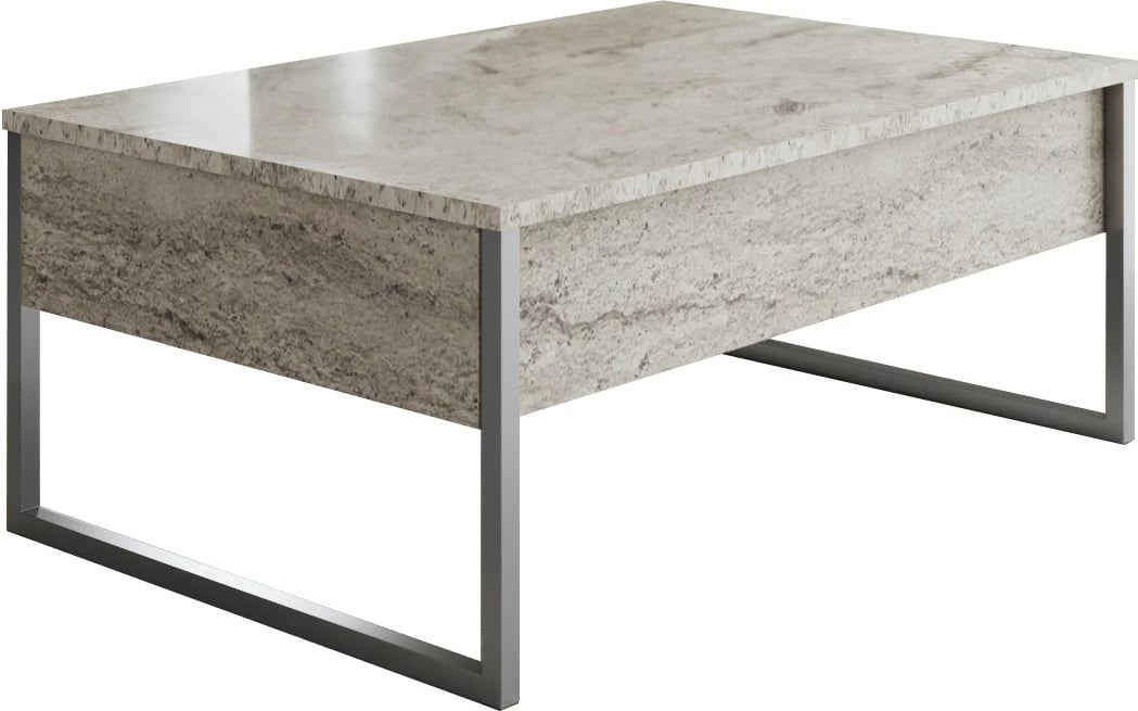 Tavolinë kafeje Hanah Home, travertin, argjend