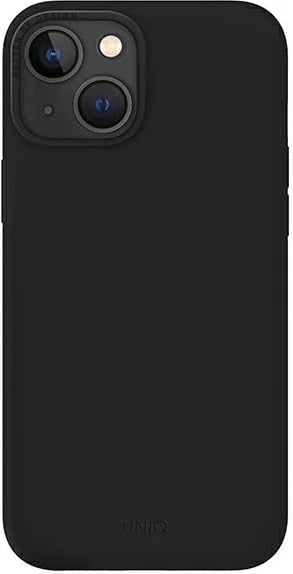 Mbështjellës UNIQ Lino për iPhone 14 Plus, silikon, i zi