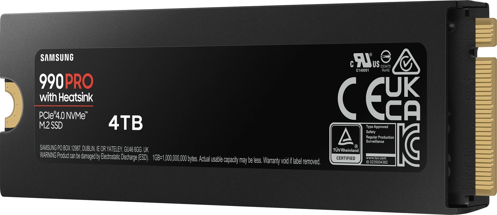 SSD Samsung 990 Pro, 4 TB, M.2, 7450 MB/s