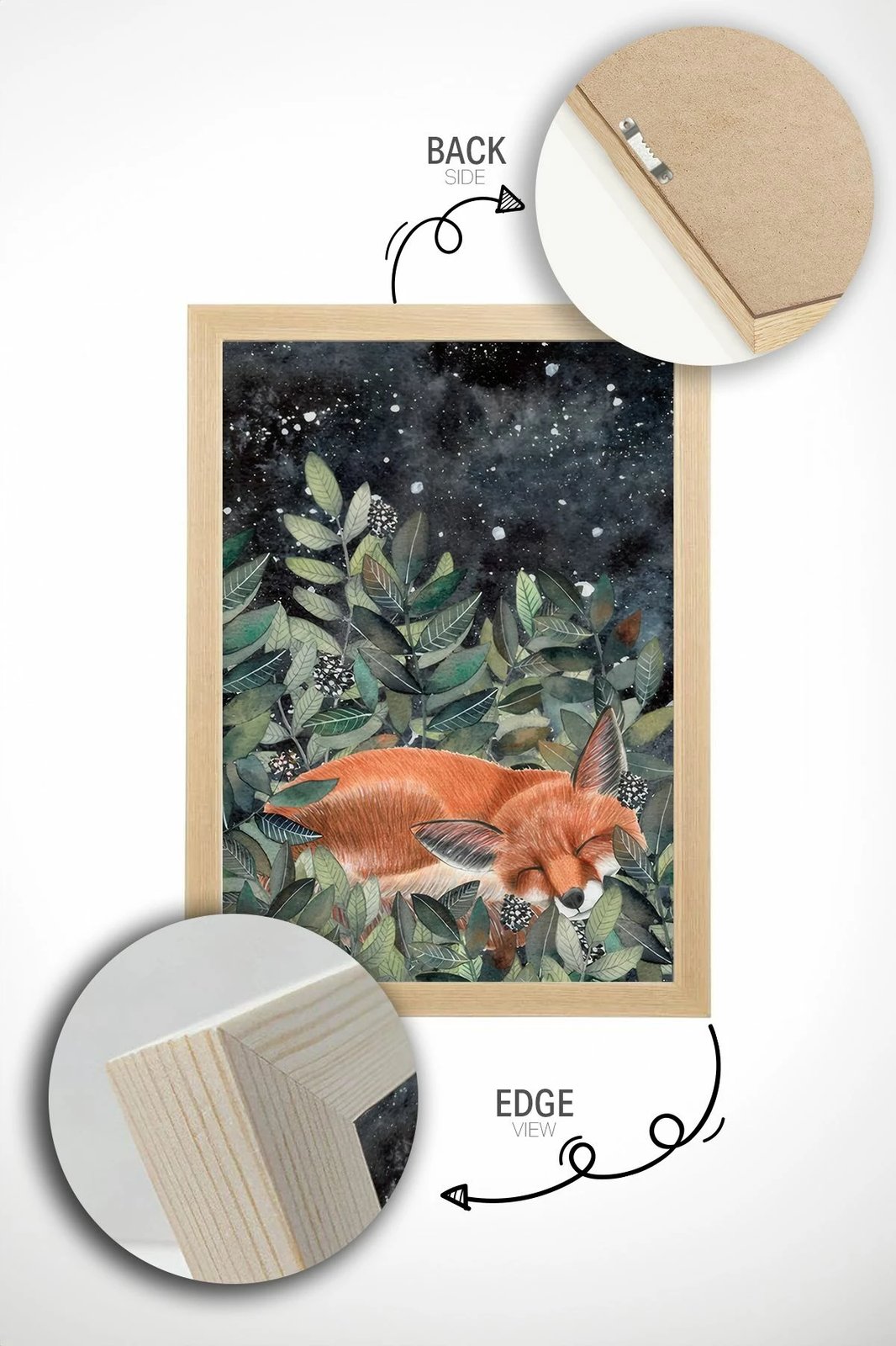 Pikturë dekorative me kornizë (2 copë), Wallity, Ersy2Lımodel33-Ahsap