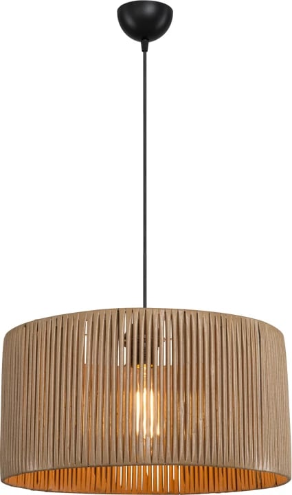 Llambë tavani lambu një-dritë E27, hije natyrale Φ40x20cm