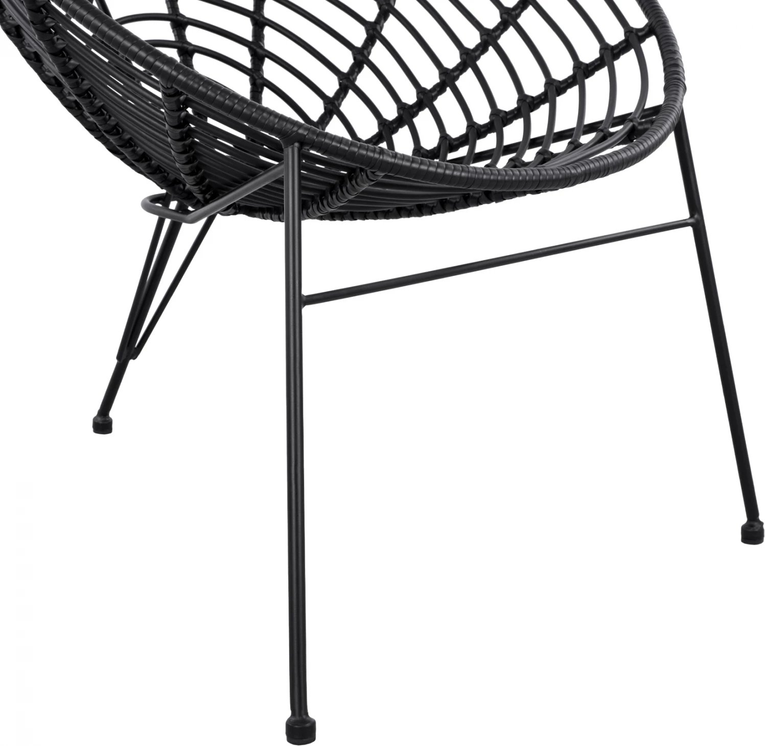 Karrige ALLEGRA, tipi fole, metalike, thurje, ngjyrë e zezë, 73x83x86 cm