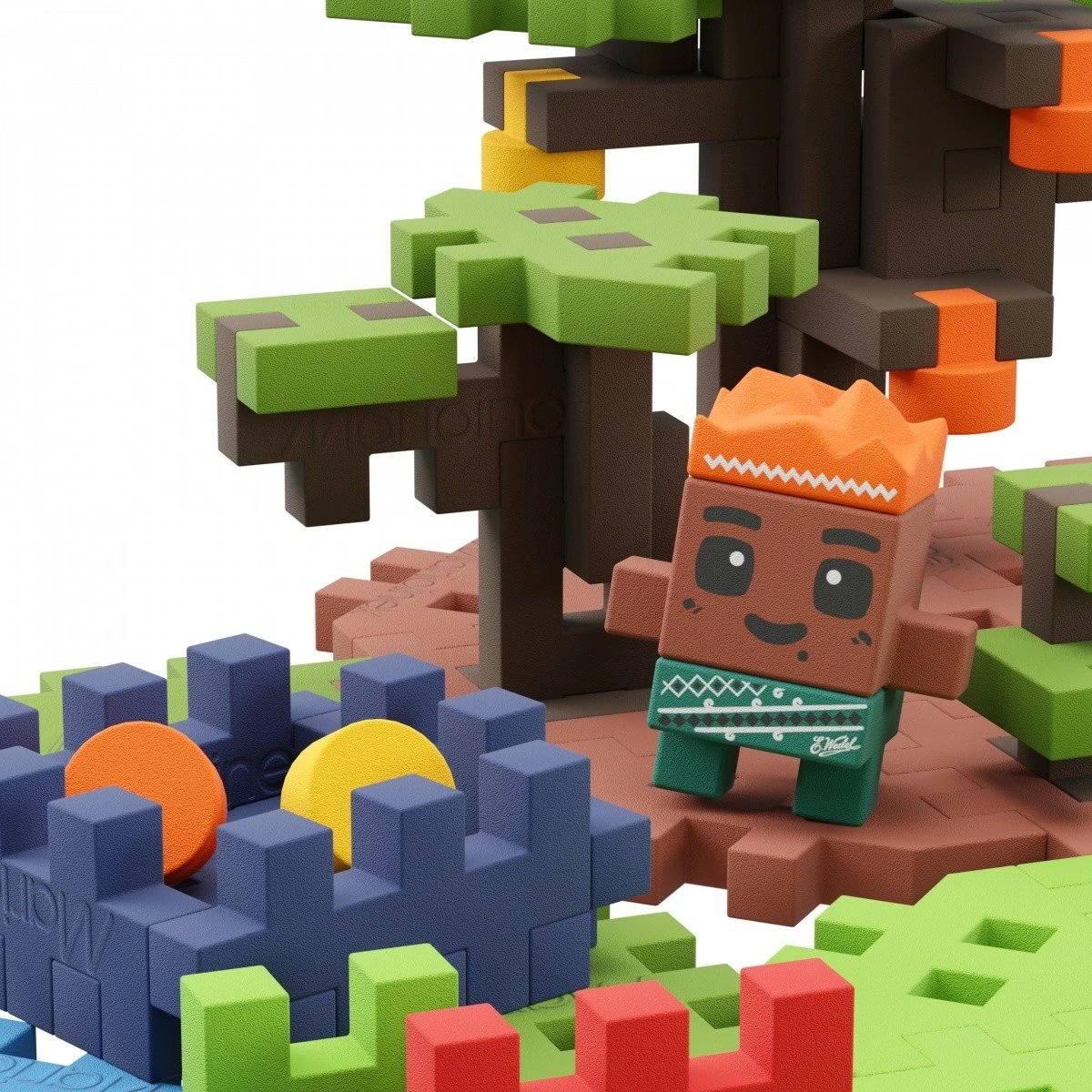 Set lodrash ndërtimi Marioinex Mini Waffle Plantacion Kakaoje, 100 elemente, shumëngjyrëshe