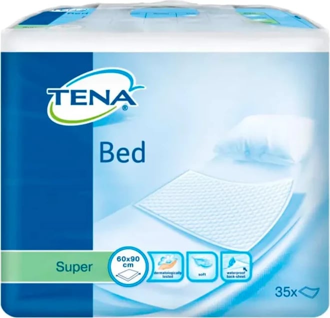 Mbështjellës për shtrat TENA Bed Super 60x90cm 35 copë