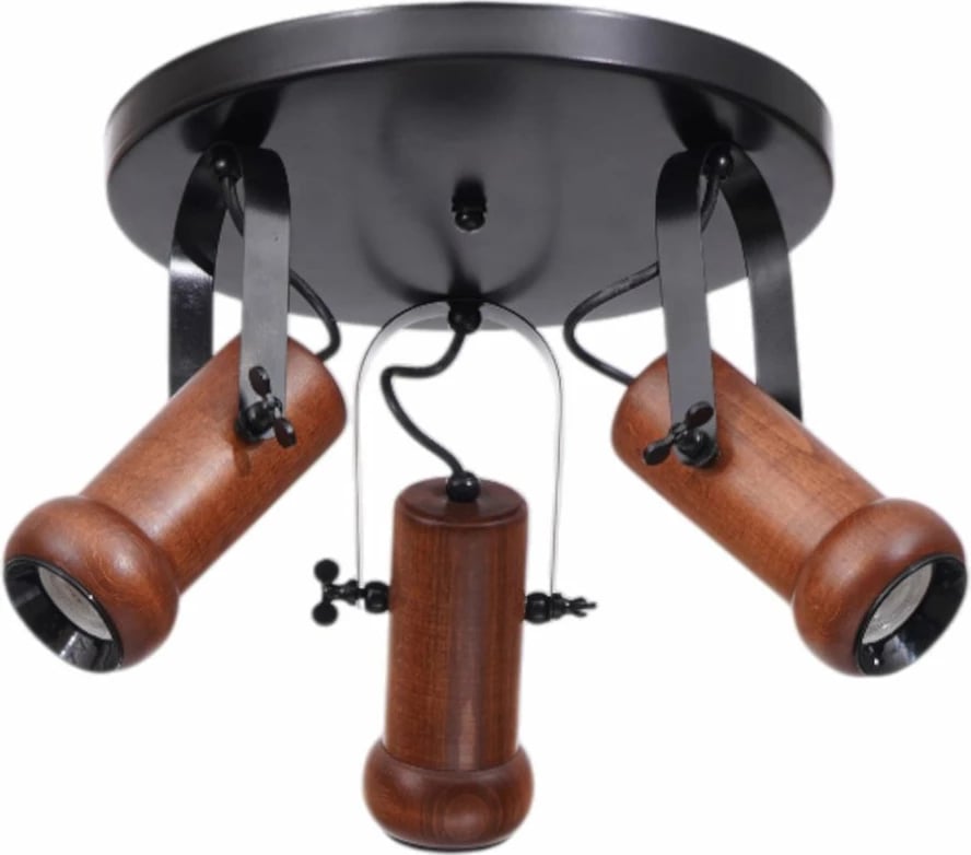 Llambë tavani Opviq, metal e dru, 3 drita, 8999-3