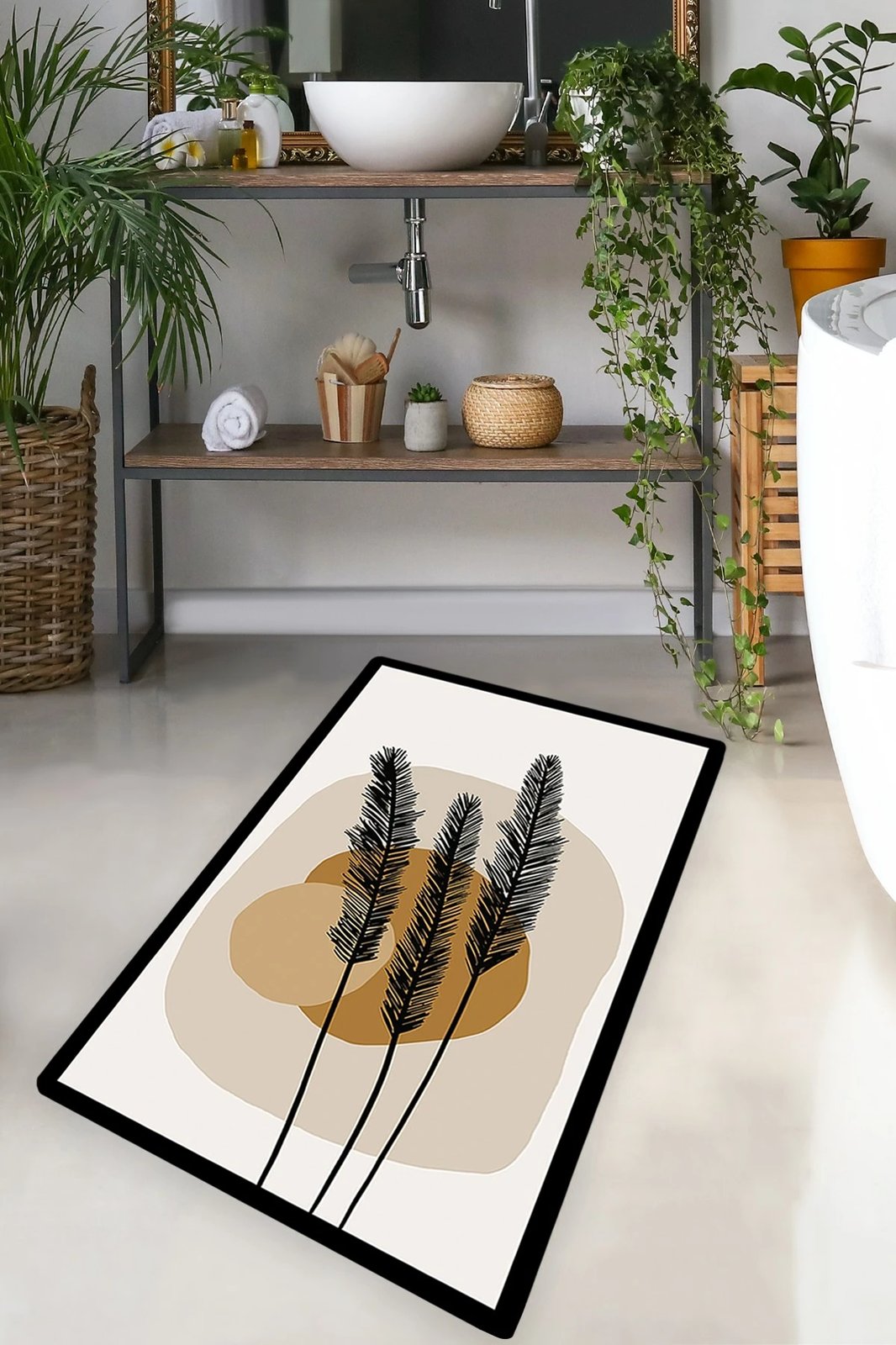 Tapet për banjo Mijölnir, Day Sunrise, shumëngjyrësh, 70x120cm